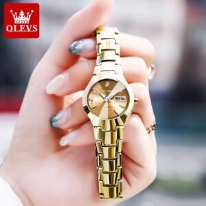 OLEVS 7007 Waterproof Tungsten Steel Bracelet High End Fancy Lady Watch